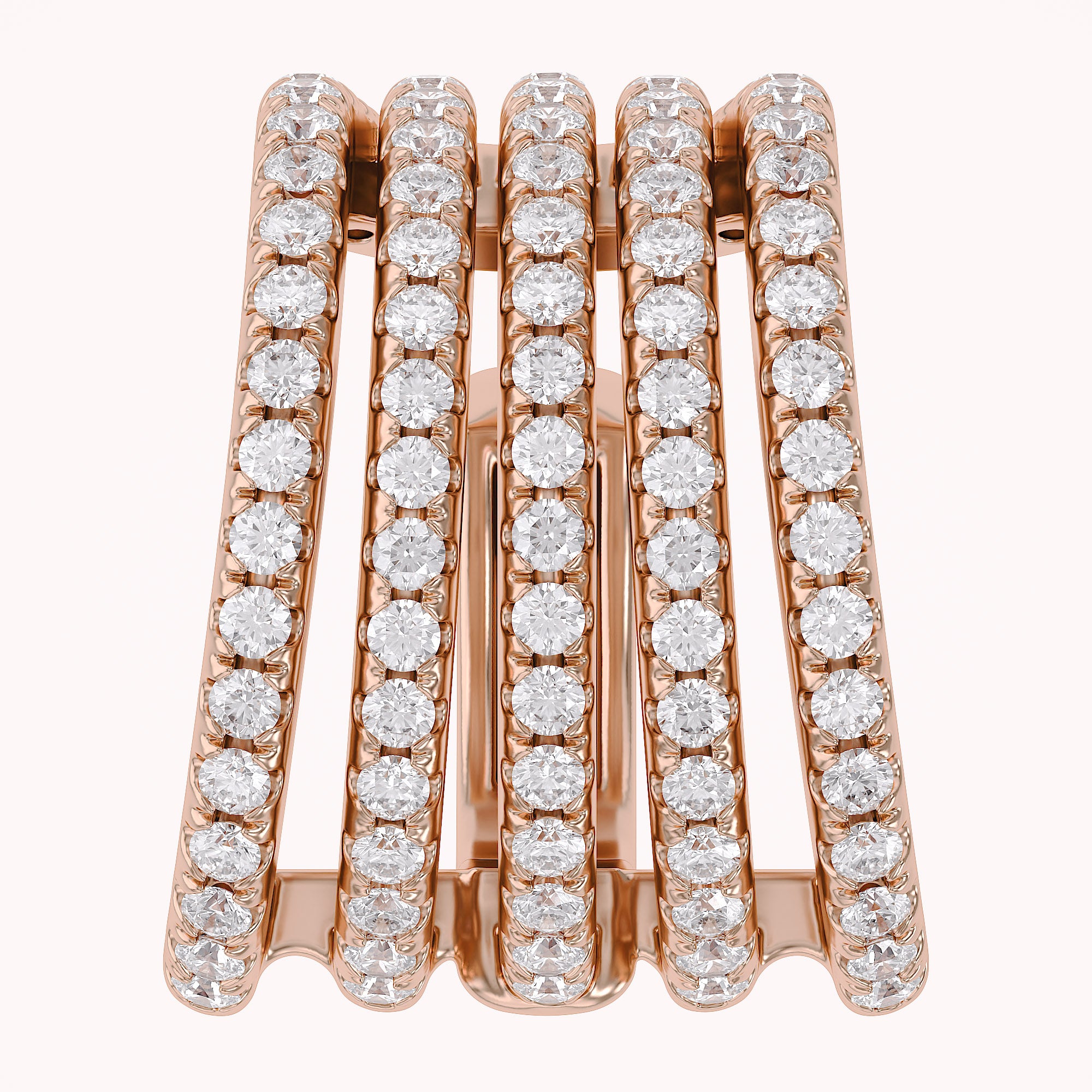 0.53 CTW Round Cut Lab Grown Diamond Everyday Single Cuff Earring