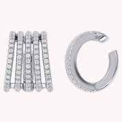 0.53 CTW Round Cut Lab Grown Diamond Everyday Single Cuff Earring