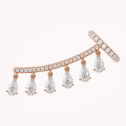 2 Carat Lab Grown Diamond Single Ear Cuffs Earrings