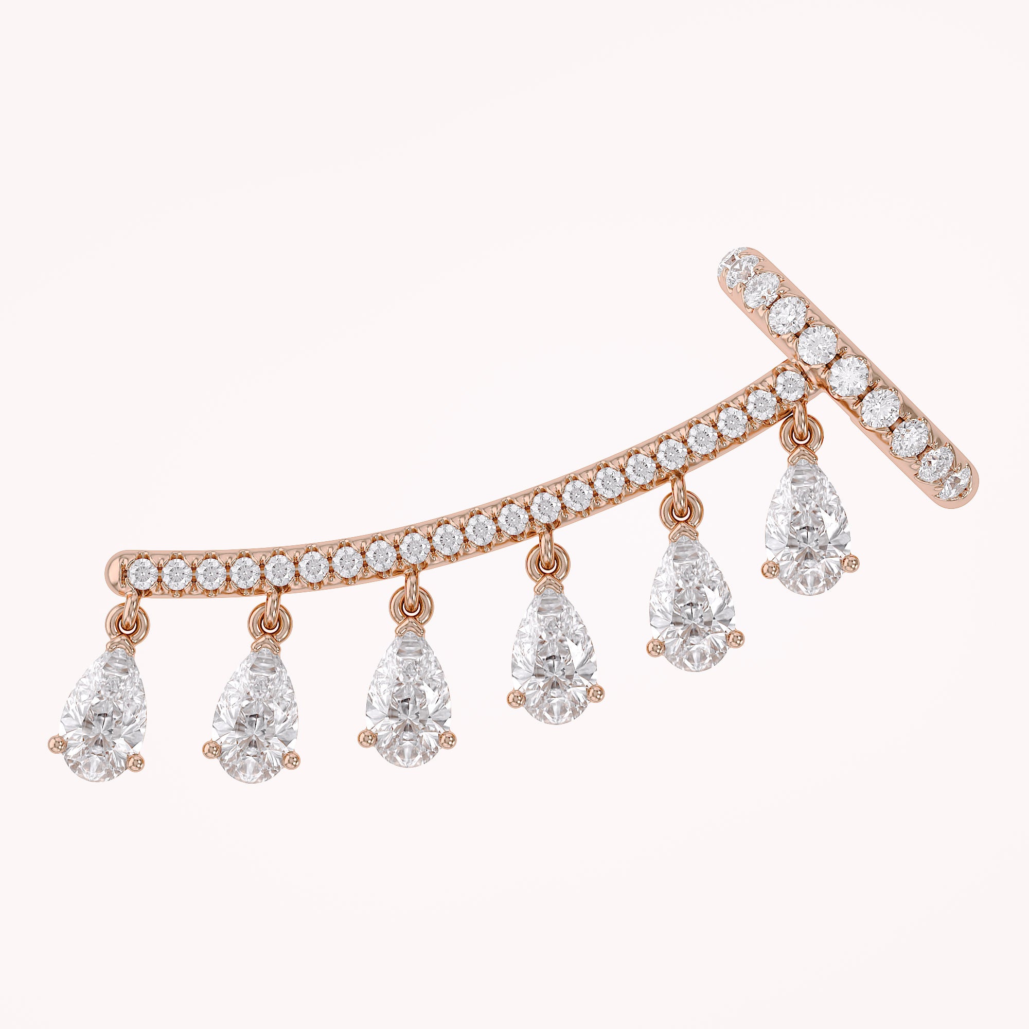 2 Carat Lab Grown Diamond Single Ear Cuffs Earrings