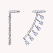 2 Carat Lab Grown Diamond Single Ear Cuffs Earrings