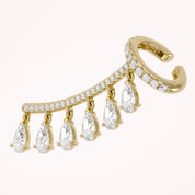 2 Carat Lab Grown Diamond Single Ear Cuffs Earrings