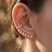 2 Carat Lab Grown Diamond Single Ear Cuffs Earrings
