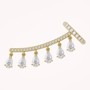 2 Carat Lab Grown Diamond Single Ear Cuffs Earrings