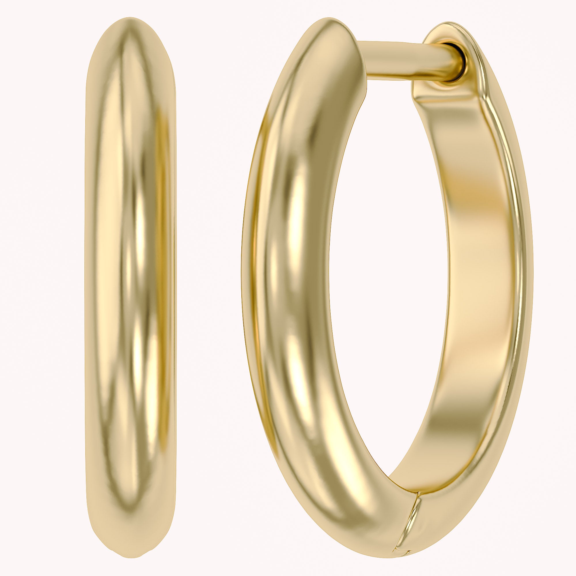 Classic Gold Small Huggie Hoop Earrings