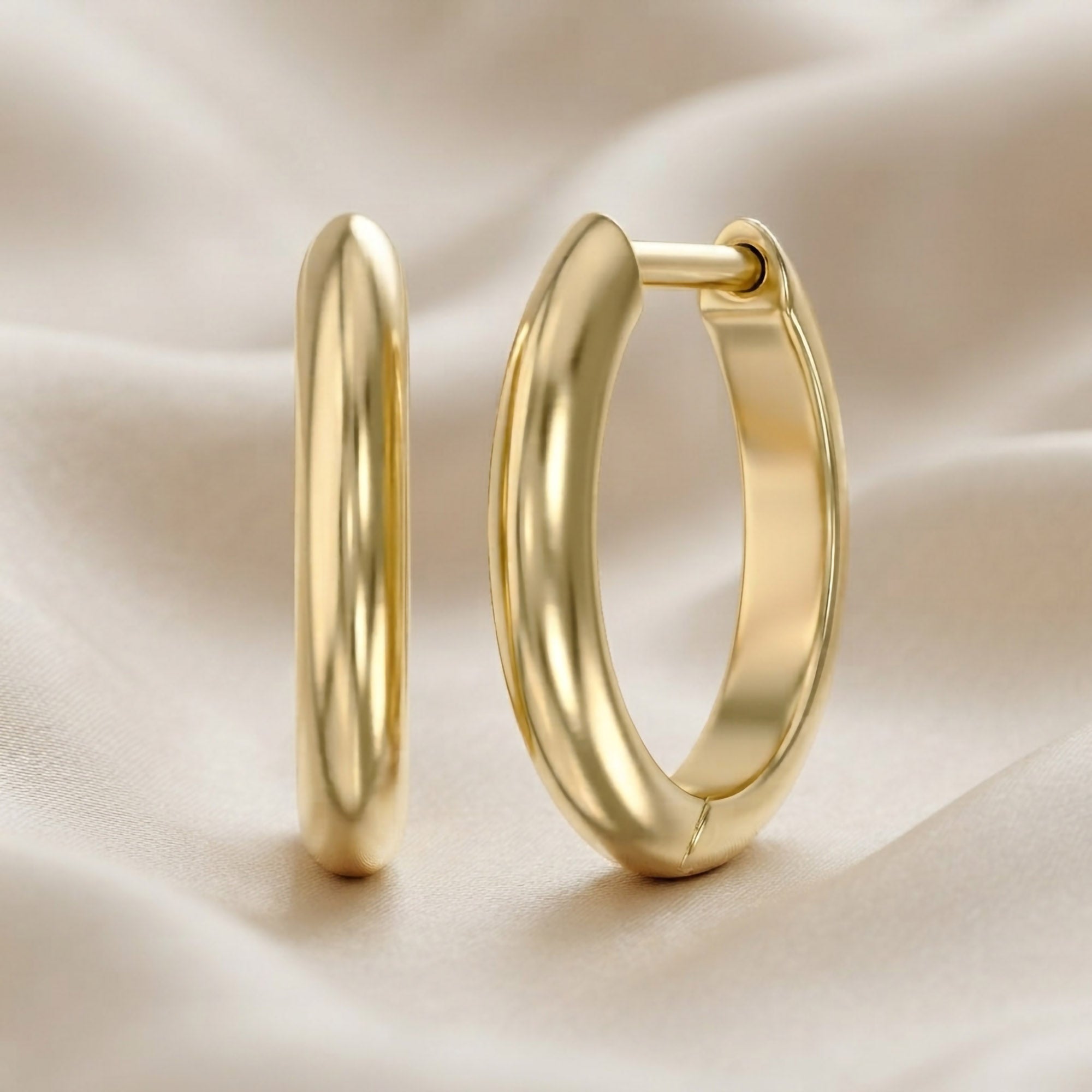 Classic Gold Small Huggie Hoop Earrings