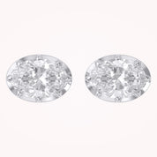 3 CT Oval Lab Grown Diamond Solitaire Georgian Setting Stud Earrings