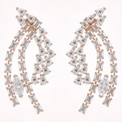 4.95 CCTW Lab Grown Diamond Marquise, Pear & Emerald Earrings