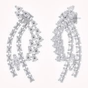 4.95 CCTW Lab Grown Diamond Marquise, Pear & Emerald Earrings
