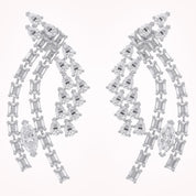 4.95 CCTW Lab Grown Diamond Marquise, Pear & Emerald Earrings