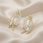 4.95 CCTW Lab Grown Diamond Marquise, Pear & Emerald Earrings