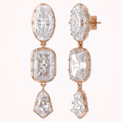 25.30CT Multishape Lab Grown Diamond Dangle Drop Earrings