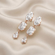 25.30CT Multishape Lab Grown Diamond Dangle Drop Earrings