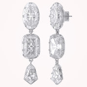 25.30CT Multishape Lab Grown Diamond Dangle Drop Earrings