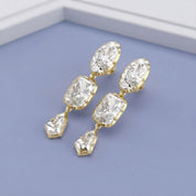25.30CT Multishape Lab Grown Diamond Dangle Drop Earrings