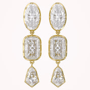 25.30CT Multishape Lab Grown Diamond Dangle Drop Earrings