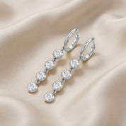 2.00 CT Round Cut Lab Grown Diamond Liner Drop Earrings