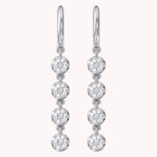 2.00 CT Round Cut Lab Grown Diamond Liner Drop Earrings