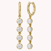 2.00 CT Round Cut Lab Grown Diamond Liner Drop Earrings