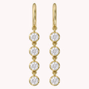 2.00 CT Round Cut Lab Grown Diamond Liner Drop Earrings