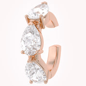 1.20 CTW Lab Grown Diamond Pear Single Cuff Earring