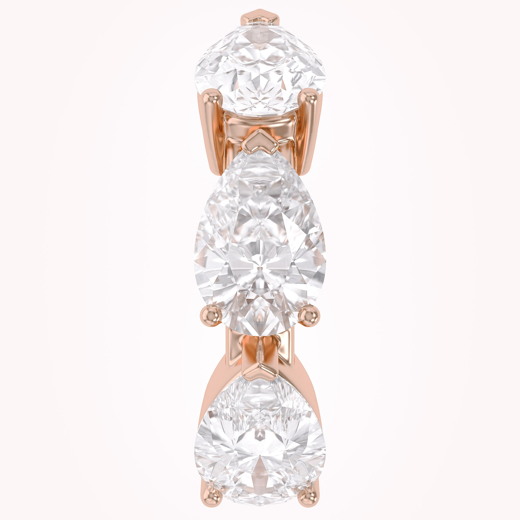 1.20 CTW Lab Grown Diamond Pear Single Cuff Earring