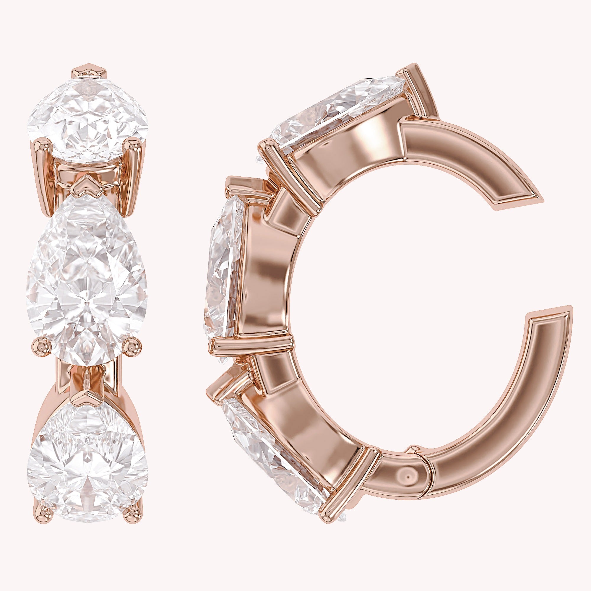 1.20 CTW Lab Grown Diamond Pear Single Cuff Earring