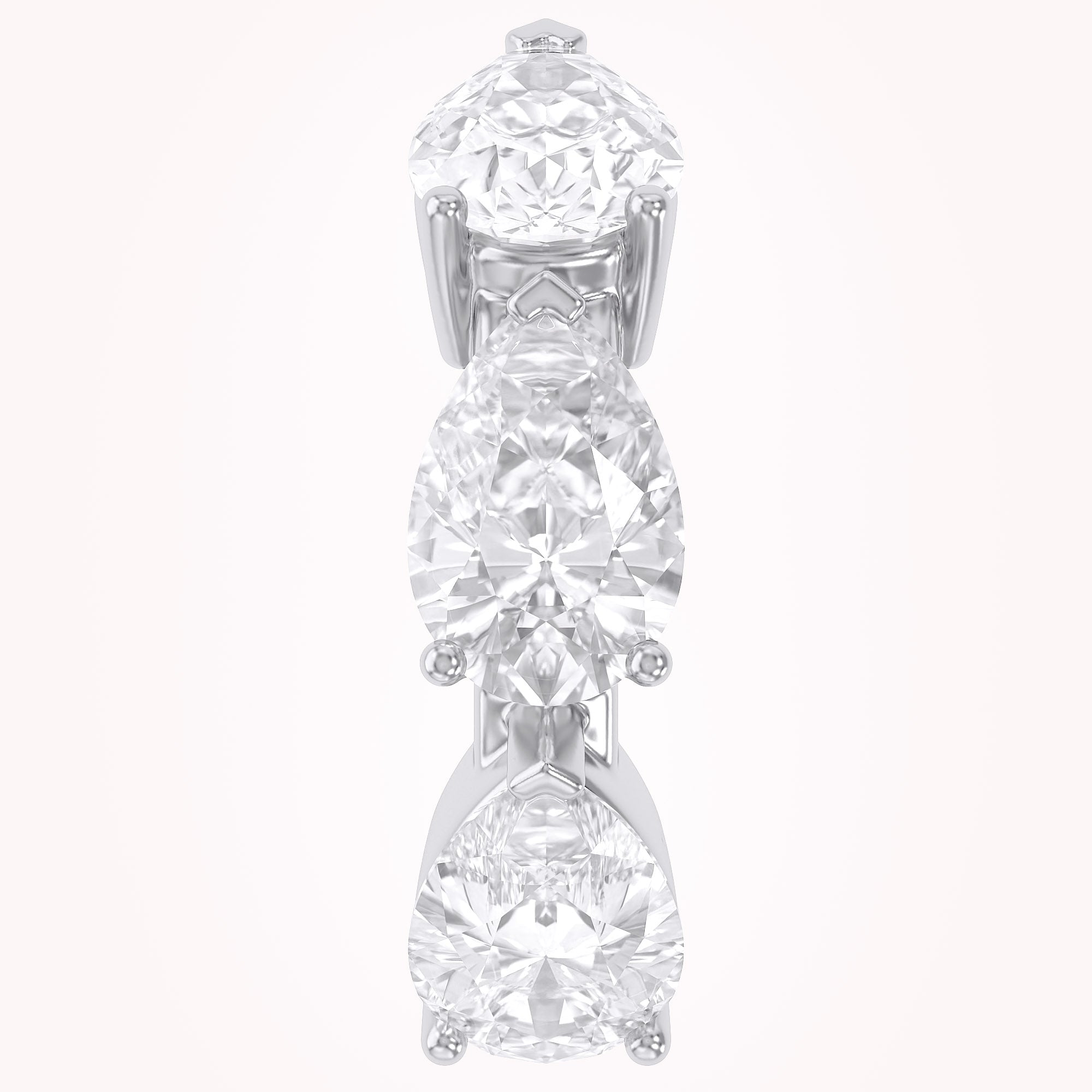 1.20 CTW Lab Grown Diamond Pear Single Cuff Earring