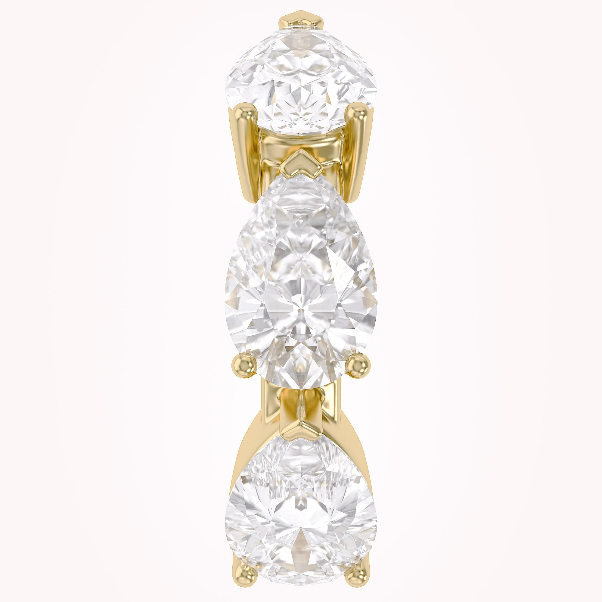 1.20 CTW Lab Grown Diamond Pear Single Cuff Earring
