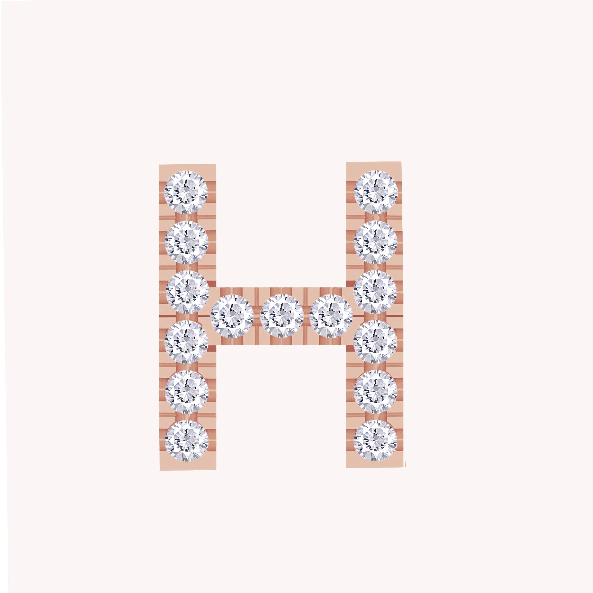 Personalized Initial Letter Stud Earrings In Lab Grown Diamond