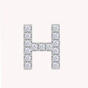 Personalized Initial Letter Stud Earrings In Lab Grown Diamond