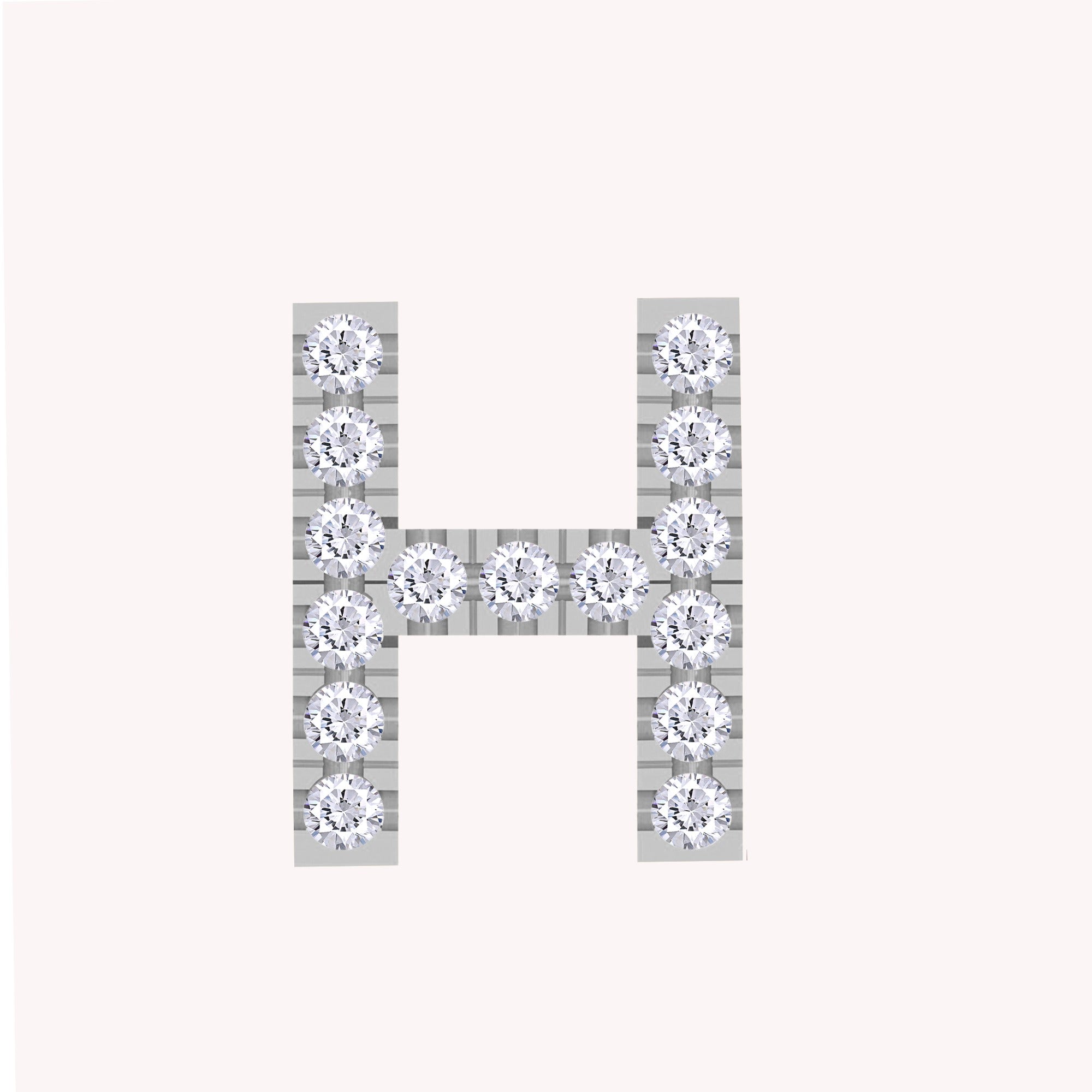 Personalized Initial Letter Stud Earrings In Lab Grown Diamond