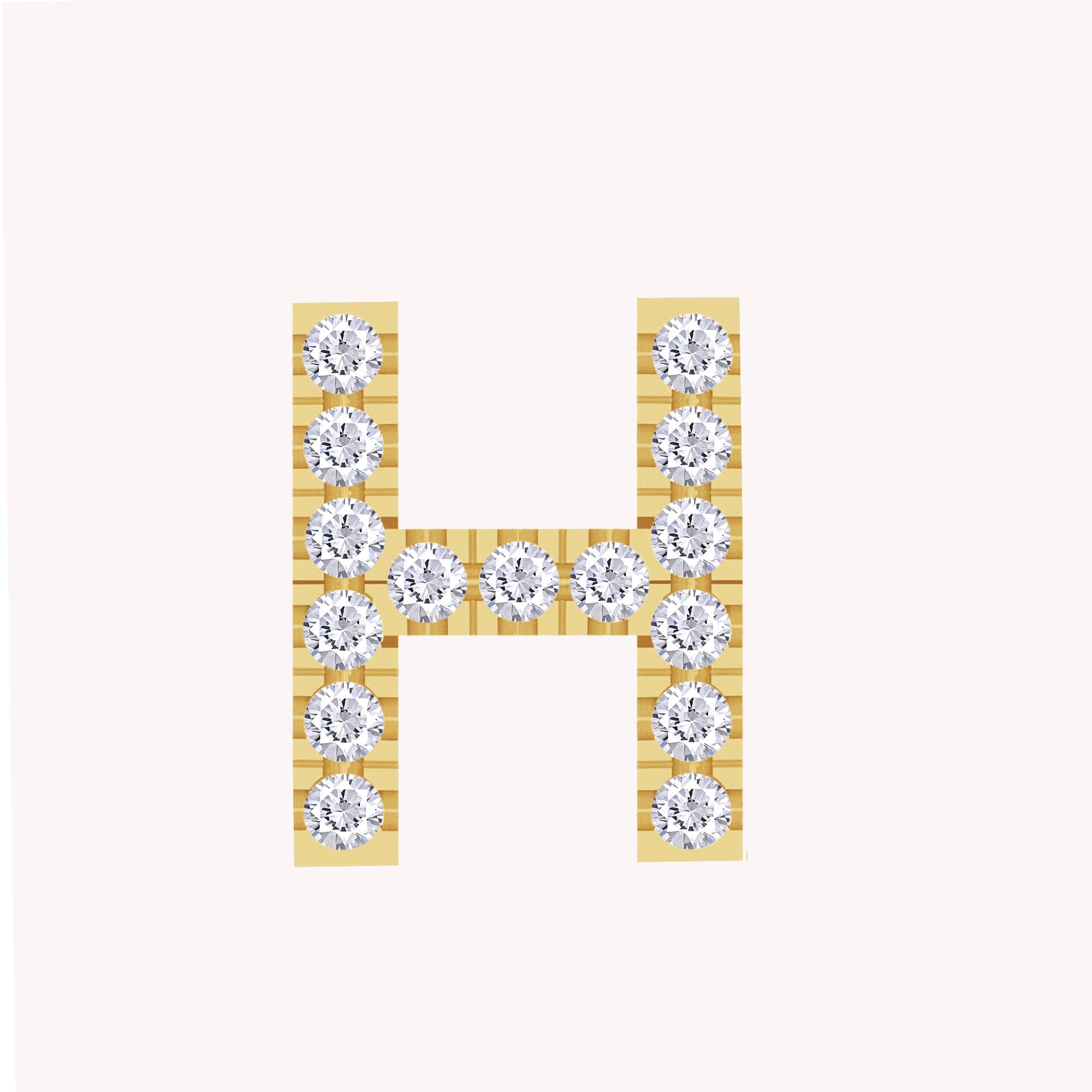 Personalized Initial Letter Stud Earrings In Lab Grown Diamond