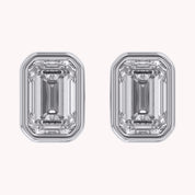 Emerald-Cut Solitaire Stud Earrings | Lab-Grown Diamond