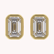 Emerald-Cut Solitaire Stud Earrings | Lab-Grown Diamond