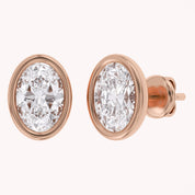Oval-Cut Solitaire Stud Earrings | Lab-Grown Diamond