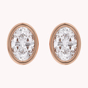 Oval-Cut Solitaire Stud Earrings | Lab-Grown Diamond