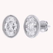Oval-Cut Solitaire Stud Earrings | Lab-Grown Diamond