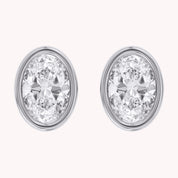 Oval-Cut Solitaire Stud Earrings | Lab-Grown Diamond