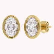 Oval-Cut Solitaire Stud Earrings | Lab-Grown Diamond