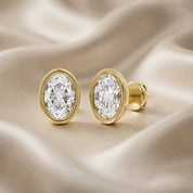 Oval-Cut Solitaire Stud Earrings | Lab-Grown Diamond