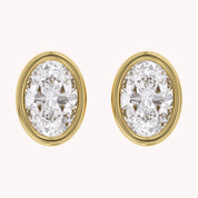 Oval-Cut Solitaire Stud Earrings | Lab-Grown Diamond