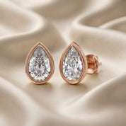 Pear-Cut Solitaire Stud Earrings | Lab-Grown Diamond