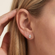 Pear-Cut Solitaire Stud Earrings | Lab-Grown Diamond