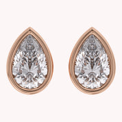 Pear-Cut Solitaire Stud Earrings | Lab-Grown Diamond