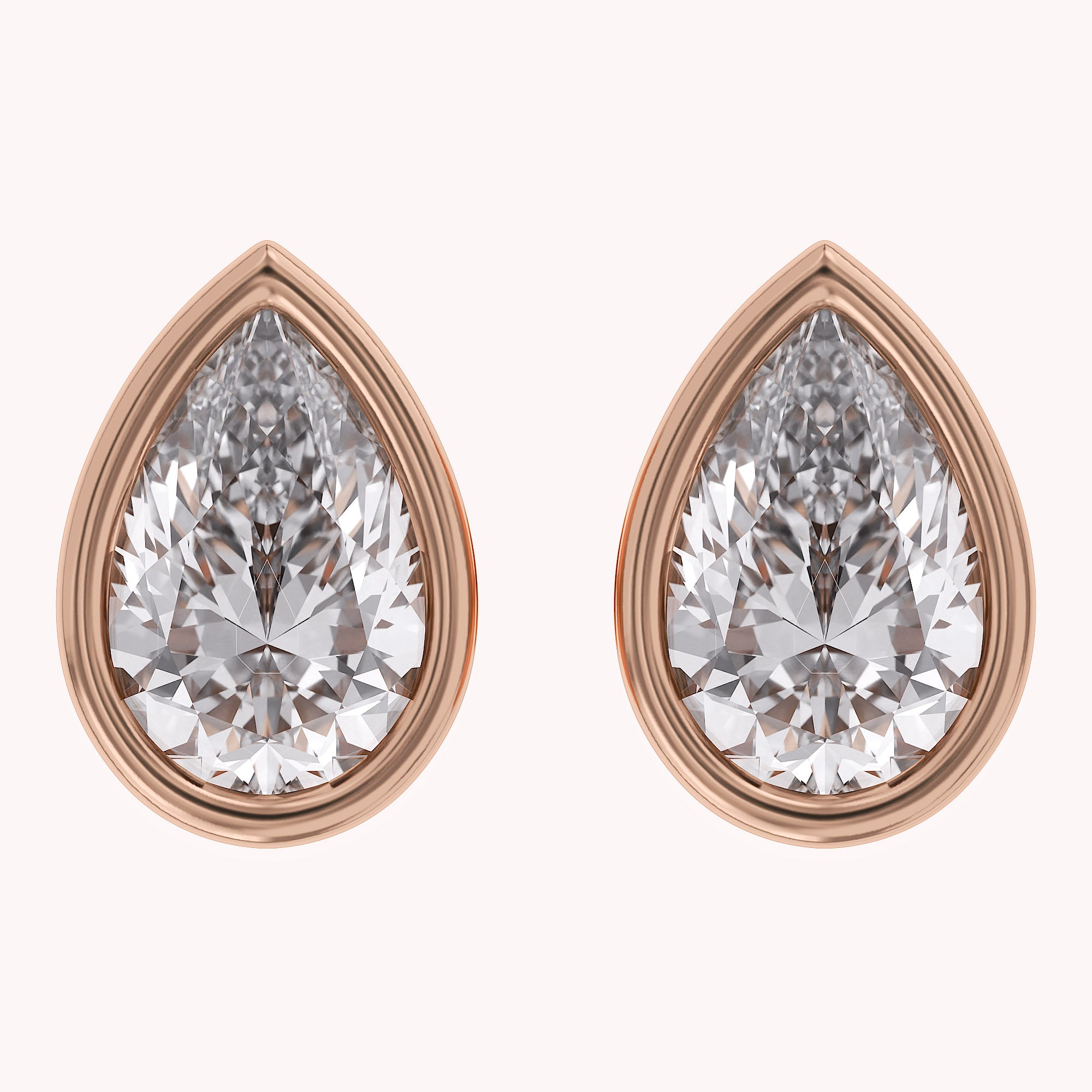 Pear-Cut Solitaire Stud Earrings | Lab-Grown Diamond