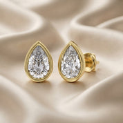 Pear-Cut Solitaire Stud Earrings | Lab-Grown Diamond