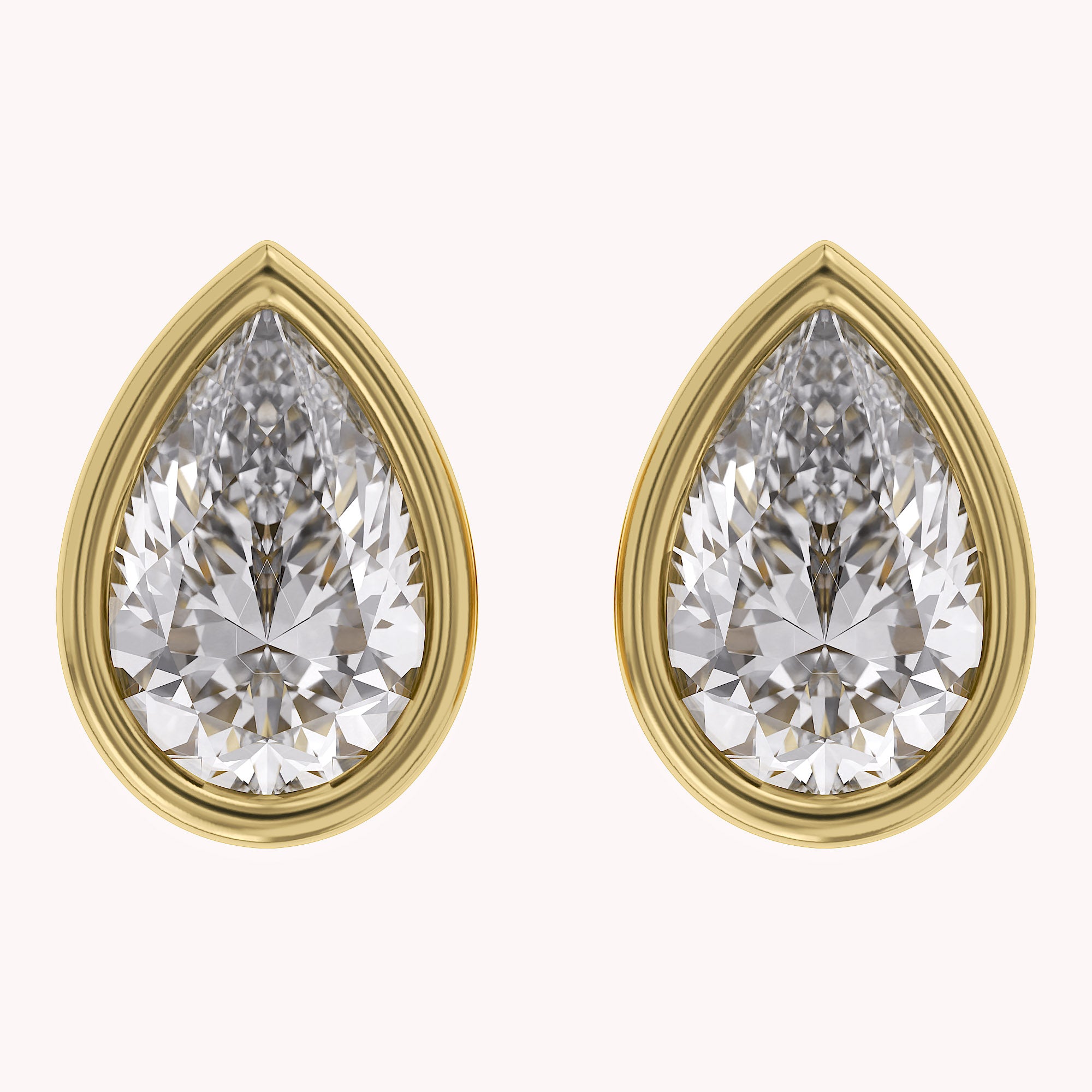 Pear-Cut Solitaire Stud Earrings | Lab-Grown Diamond
