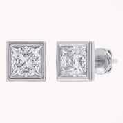 Princess-Cut Solitaire Stud Earrings | Lab-Grown Diamond