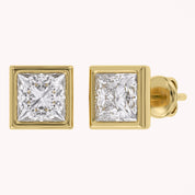 Princess-Cut Solitaire Stud Earrings | Lab-Grown Diamond